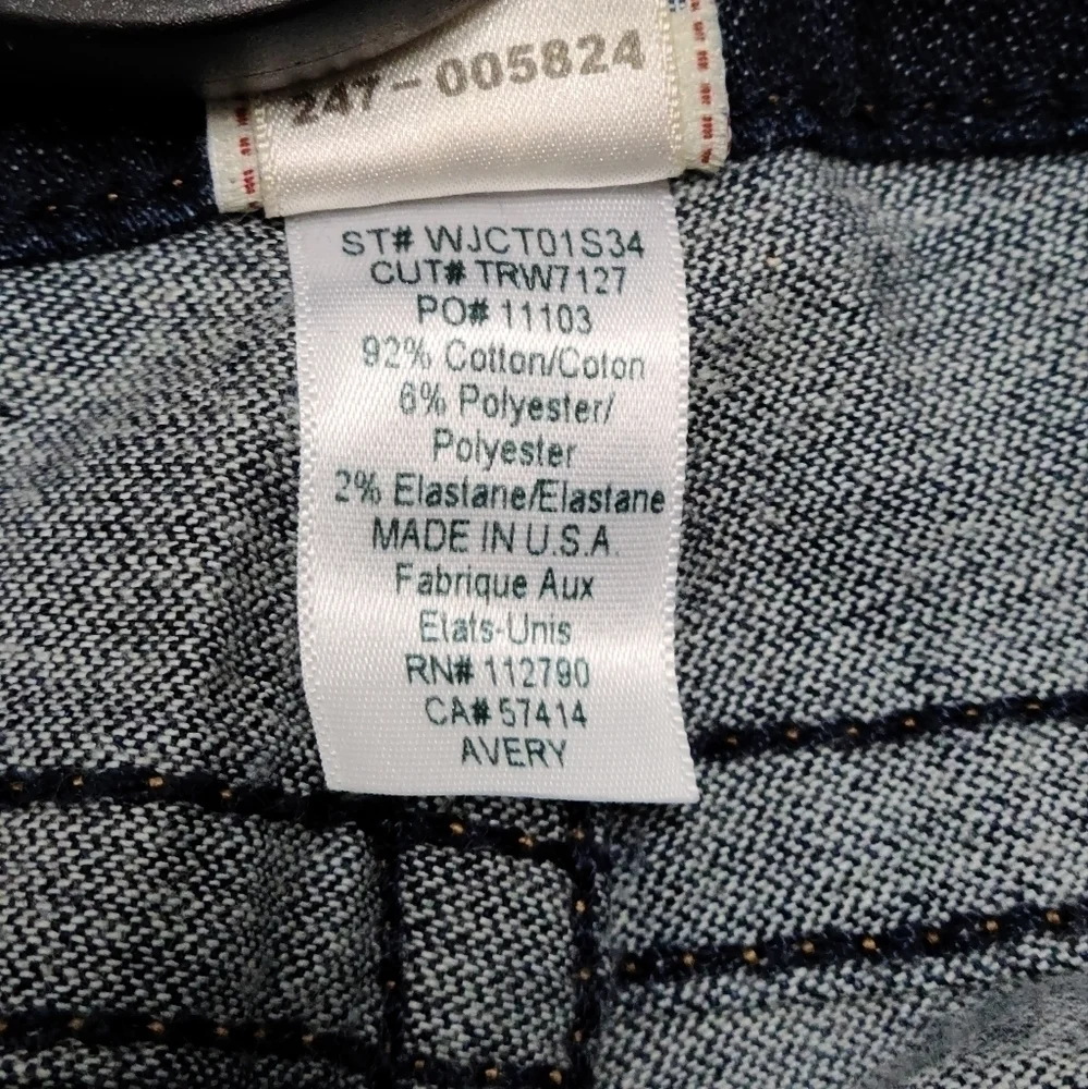 True Religion Avery Straight leg Jeans in Blue Women's Size 24 - Picture 13 of 13